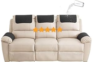 ILIEMAO Sofa Armlehnenbezüge，Couch Kopfstützenbezug，Armlehnenschoner，für Armkappen Schonbezüge Sessel Relaxsessel Sofa Armbezug Kopfstützenschutz Sitzbezug Wasserfest Rutschfeste Mit Taschen Modern ( Color :
