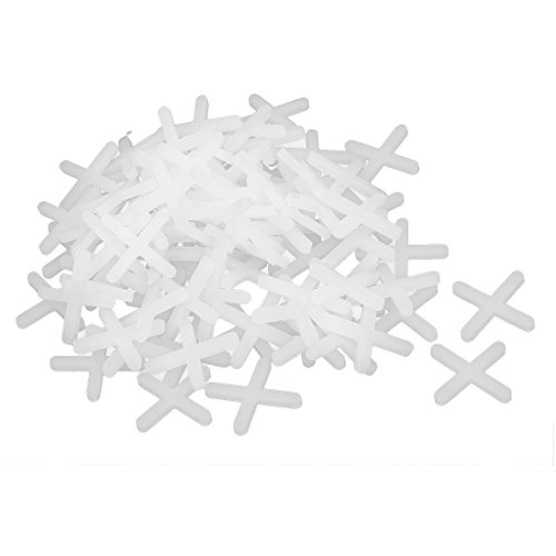 sourcingmap® 100Stk Wand Stock keramik Fliese Plastik Kreuz Abstandhalter 3mm Weiß