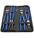 Set 4 Pinze Per Anelli Elastici US PRO 23 Cm Finitura NI-FE - Pinze Interne Ed Esterne Diritte E Piegate