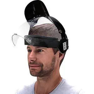 Steelbird SBA-2 7Wings Flip-up Face Shield with Peak Cap Pack of 1, Full Face Protector For All Front Line Warriors (Pack of 1)