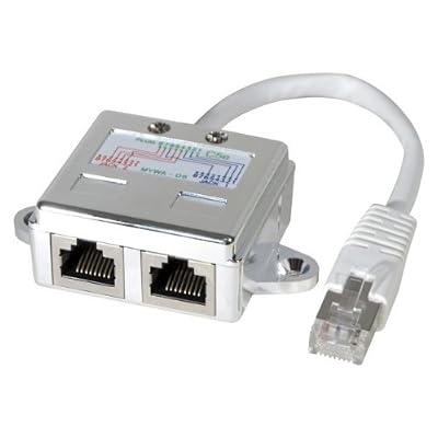ABIX NEUTRE Doubleur de port rj 45 blindé