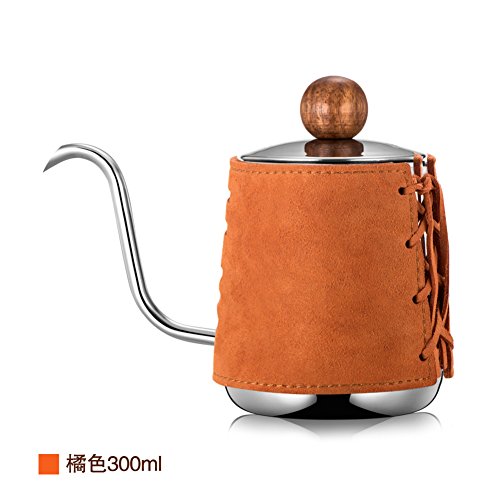 examen acier inoxydable Style européen Petit pot noir/Blanc/orange café pot-A