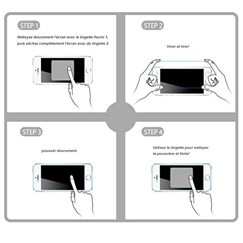 [2 Pack] iPhone 5S SE 5C 5 Screen Protector, FIGEMN 0.3mm 9H Tempered Shatterproof Glass Screen Protector Anti-Shatter Film Anti Fingerprint