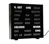 LED Wort Uhr Word Clock Tischuhr mots horloge Französisch