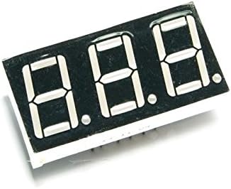 3 Digit, 7 Segment LED Display - RED Super Bright Common Anode