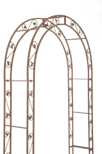 CLP Metall-Rosenbogen SUMMER, Eisen pulverbeschichtet, 125 x 30 cm, Höhe 236 cm antik braun - 4