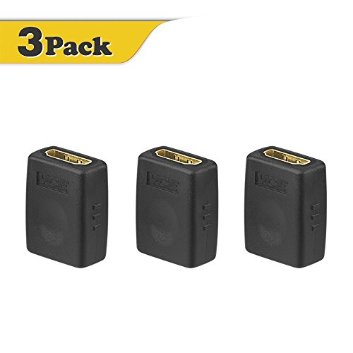 VCE (3 PACK) Vergoldete HDMI Buchse Adapter,High Speed HDMI Buchse Koppler 3D & 4K-Auflösung