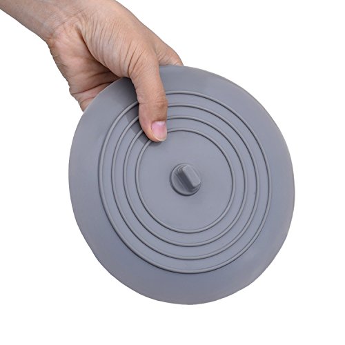 Mudder Silikon Wanne Stopper Ablassschraube für Küche, Bäder und Wäschereien 6 Zoll ( Grau) - 3
