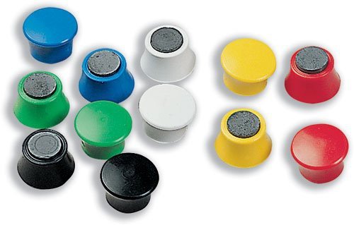 Memomagnet Ø 10 mm x 8 mm Neodym, weiß – Haftkraft 0,5 kg – 10 Stück - 7