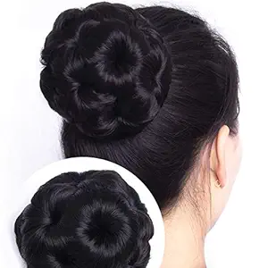 ASSU Hair Juda Bun Natural feel Black Clutcher Based Juda Extension Hair Extension