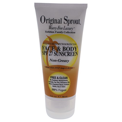 Original Sprout Tahitian Face and Body Non-Greasy Sunscreen with SPF 27 90 ml