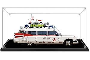 APRILA Acrylic Display Case for the 10274 Icons Ghostbusters ECTO-1 Car Kit, Transparent Dustproof Display Box, 55 x 25 x 25CM
