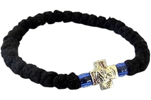 IconsGr Handmade Christian Orthodox Greek Chotki, Komboskoini,prayer Rope Black Flexible