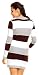 Zeta Ville Women's - Maternity Stripes Knit Jumper Dress Tunic Top V-Neck - 405c (Brown, ONE SIZE UK 8/10/12)