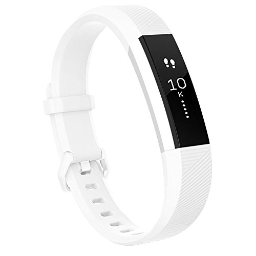 Fitbit Alta Armband, Lamshaw Neueste Silikon Ersatz Band Zubehör zur Fitbit Alta HR und Alta Fitnessaufzeichnung mit Metall Verschluss (2 Pack) - 2
