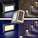 Price comparison product image 2X White Solar Power LED Stairs Pathway Garden Yard Wall Lamp
