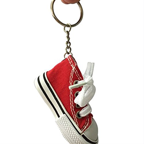 Preisvergleich Produktbild schlüsselanhänger , canvas schuh tennisschuh - Auto Schlüsselanhänger Rot