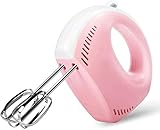 LIANYANG Mélangeur à main,Mélangeurs de cuisine pour la cuisson,Électrique domestique Batteur à œufs électrique à 5 vitesses,Double bâtons pour envoyer la crème,Petite machine à lait de cuisson,Mélang