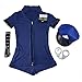 Produktbild fengwen66 Sexy Policewoman Temptation Game Uniform Blue Carnival Party Cosplay Costume(Blue)