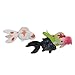 Model Plastic Goldfish Toys Set Pack of 12 Colorful
