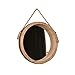Produktbild JINAN KaxJZ Massivholz Spiegel, kreative Runde Retro Badezimmer Wohnzimmer Bar Hanfseil Distressed Wandhalterung dekorative Spiegel Glatter, Flacher Spiegel (größe : 79CM)