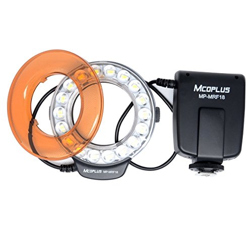 Mcoplus® mrf18 fc-110 Helligkeit LED Macro Ring Flash Light Farbtemperatur (3200 K/5.500 K) Flash Ringlicht für Canon, Nikon, Pentax, Olympus, DSLR-Kamera mit 7 Adapter verschiedenen Objektiven Mcoplus® mrf18 fc-110 Helligkeit LED Macro Ring Flash Light Farbtemperatur (3200 K/5.500 K) Flash Ringlicht für Canon, Nikon, Pentax, Olympus, DSLR-Kamera mit 7 Adapter verschiedenen Objektiven Bilder