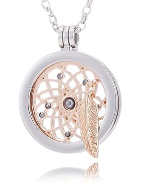 Morella Damen Halskette 70 cm Edelstahl und Anhänger mit Coin 33 mm in Schmuckbeutel