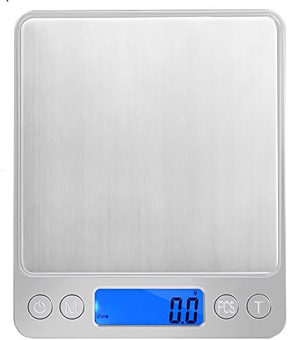 Digital Kitchen Scale Olrick 3000g x 0.1g Precision Digital Scales with LCD Blue Backlight and Tare Function for home, Accurate Gram and Slim Design