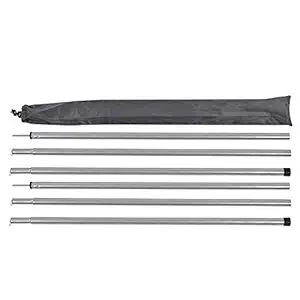 Adjustable Tarp Poles, Portable Metal Folding Outdoor Tent Awning Support Rod for Canopy, Sandbeach Tent, Camping, Backpacking, Hiking, etc