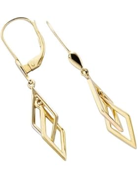 Ohrschmuck Ohrhänger Boutons 333 Gold Gelbgold rhodiniert Damen