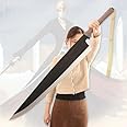Bleach Ichigo Kurosaki's Zangetsu- (100cm Life-Size) Wooden Katana | Premium Anime Sword for Cosplay, Martial Arts, Display & Training | Elegant Gift for Fans, Kids, Teens & Collectors