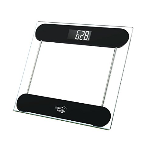 Smart Weigh DVS150 Digitale Präzisions-Badezimmerwaage mit besonders breiter Plattform, Step-on-Technologie und LCD-Anzeige, Schwarz - 4