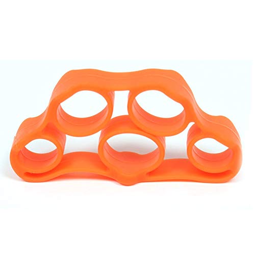 Preisvergleich Produktbild Beweglicher Fitness-Handfinger-Trainer-Band-Spann... Kraft-Ausübender Muskelkraft-Silikon-Expander-Training... - Orange