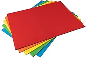 Hawksbill A4 Coloured Card 160GSM Rainbow Craft Card Stock 50 Pack
