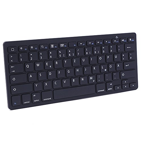 iProtect Bluetooth Wireless Tastatur QWERTZ Keyboard für iOS, Android, Mac und Windows in schwarz - 4