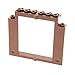 Produktbild 1 x Lego System Tür Rahmen reddish rot braun 2x8x6 Castle Drehtür Burg Fenster Rahmen ohne Boden Ausschnitt für Set Harry Potter 4752 40253