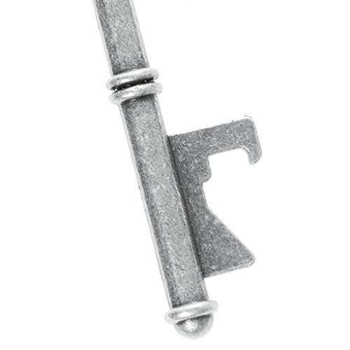 Flaschenöffner Kupfer Hochzeit antik rustikal Bräutigamform Alice im Wunderland Schlüsselanhänger Hochzeit & Party Geschenk – Silber, one size - 6