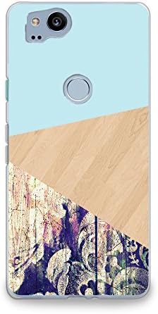 CasesByLorraine Google Pixel 2 Case, Colorful Geometric Wood Print Case for Men & Women - Flexible TPU Soft Gel Protective Phone Cover for Google Pixel 2 (2017) (S09)