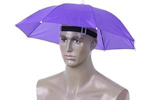 Broadroot Kopf-Regenschirm, Anti-Regen, zum Angeln, als Sonnenschirm, Hut für Erwachsene Einheitsgröße violett