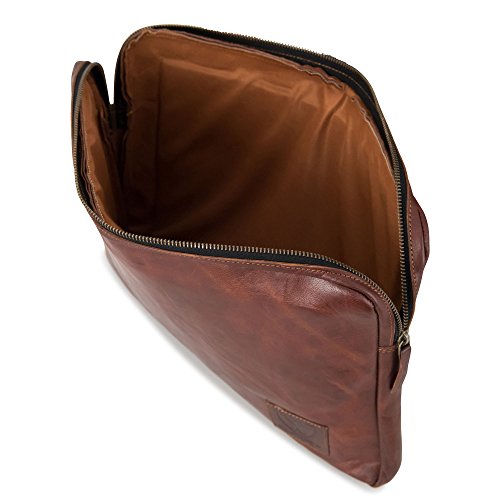 Laptoptasche H  lle f  r 15 4    15 6 zoll BERLINER BAGS    Amot    aus Leder Wasserdichte Notebooktasche Schutzh  lle mit Reissverschluss DIN A4 Brau