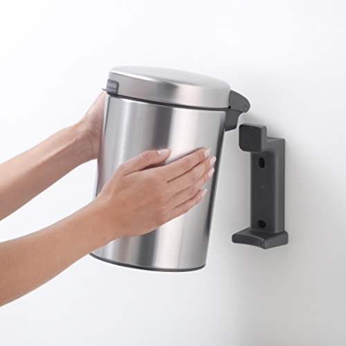 Brabantia 115561 Wandabfallbehälter newIcon mit Kunststoffeinsatz, 3 L, Edelstahl, matt steel, 18.4 x 18.3 cm - 2