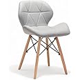 Finch Fox Frank Faux Leather Dining Chair/Cafe Chair/Side Chair/Accent Chair (Light Grey) Color