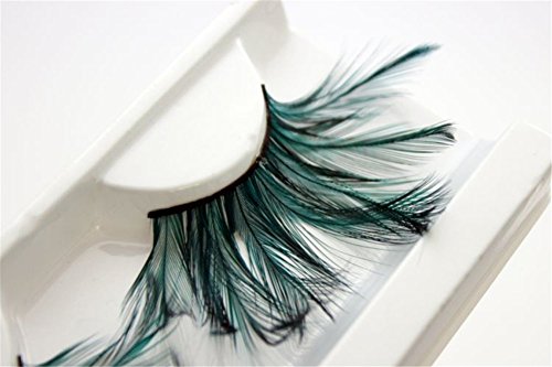 Handgemachte – Wimpern, Künstliche Wimpern, grüne super weich Feder, falschen Wimpern, Sonder Maskerade Bühne - 5
