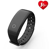 UWATCH Fitness Tracker, D2HR Fitness Armbanduhr Wasserdicht Fitness Tracker HR mit Herzfrequenz/Schlafanalyse / Kalorienzähler/Aktivitätstracker Schrittzähler - Smart Fitness Armband Android IOS