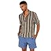 Produktbild TWISFER Herren Strand Hemd Kurzarm Hawaiihemd Beach Party Button Retro Drucken Aloha Freizeit Hemden Lose T-Shirt Bluse GroßE GrößE Top