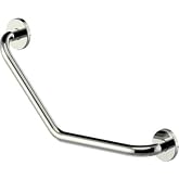 Zethome Elderly And Physically Disabled Angled Grip Bar, Bath Handle Stainless Chrome Bathroom Handle 40cm