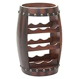 Fertig montiert Mendler Weinregal HWC-T879, Flaschenregal Fass Holzregal, 51x33x30cm, 8 Flaschen