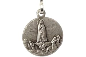 I G J Medalla Virgen de Fátima de Plata de Ley 925 – 925 Sterling Silver « Our Lady of Fátima » Medal