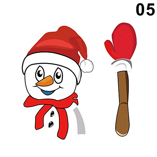 Preisvergleich Produktbild ZREAL Heckscheibenwischer Aufkleber Aufkleber Weihnachtsaufkleber Netter Weihnachtsmann Winken Scheibenwischer Abziehbild