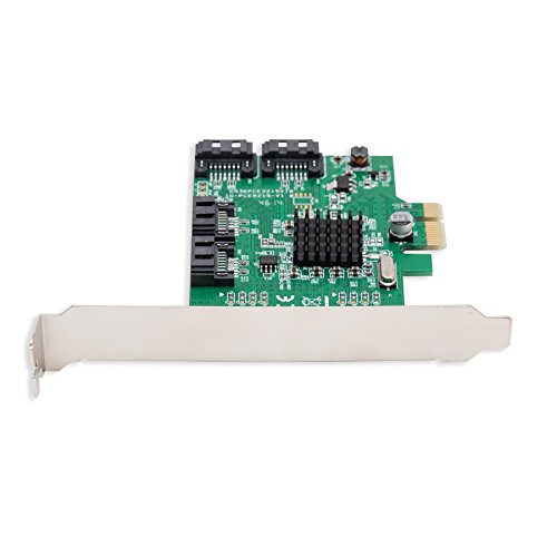 Syba  SI-PEX40064  4 Port SATA III PCI-e 2 0 x1 Tarjeta  Verde